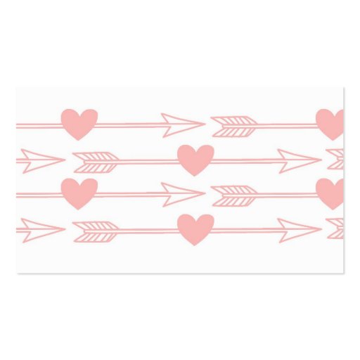 Lovely Arrows Registry Cards / Blush & Gold Double-Sided Standard Business Cards (Pack Of 100) (back side)