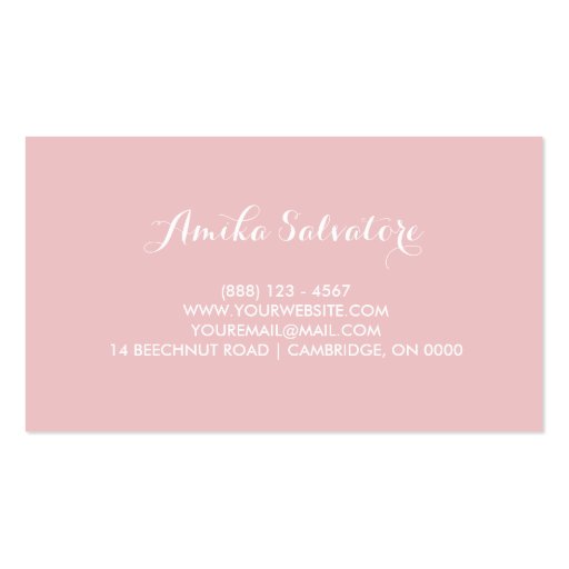 Romantic Watercolor Flowers Business Card Pack Of Standard Business Cards (back side)