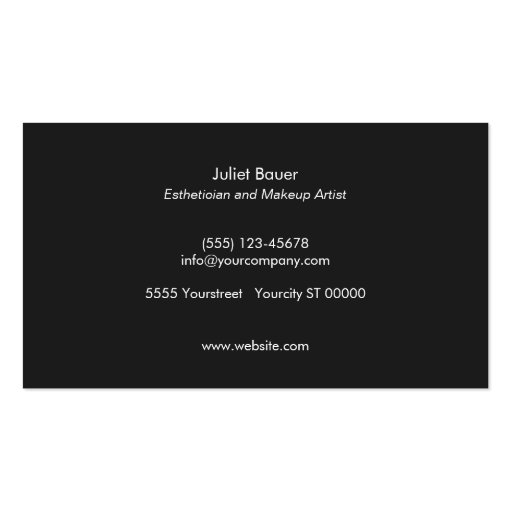 Gold Sequin Makeup Artist Lipstick Logo Beauty Double-Sided Standard Business Cards (Pack Of 100) (back side)