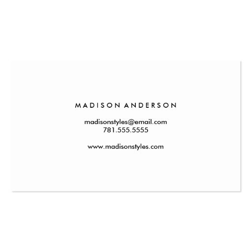 Chic Stripes in Gold | Business Cards (back side)