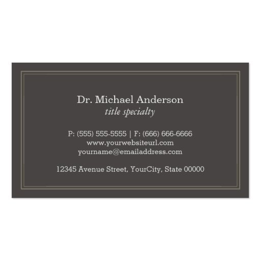 Stylish Medical Symbol Company Corporation Business Card Templates (back side)