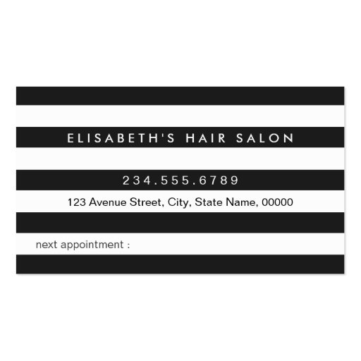 Gold Short Hairstyle Scissors Haircut Appointment Double-Sided Standard Business Cards (Pack Of 100) (back side)