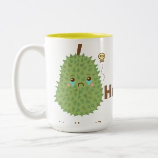 Sad Durian that gets no hugs Two-Tone Coffee Mug