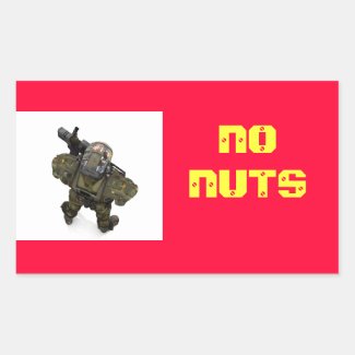 No Nuts - Security Guard Rectangular Sticker