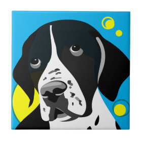 English Pointer Dog Art Tiles