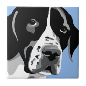 Pointer Ceramic Dog Tiles