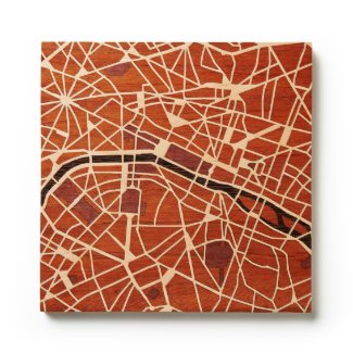 Paris, France by Woodcut Maps
