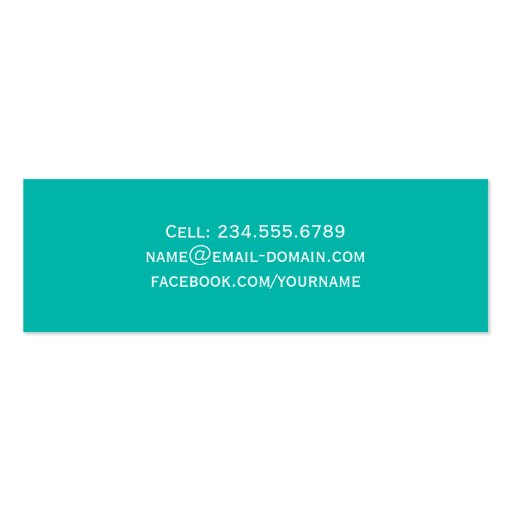 Modern Teal Green QR Code - Graduation Insert Card Double-Sided Mini Business Cards (Pack Of 20) (back side)