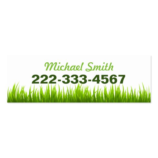 Minimal Lawn Care Landscaping Services Double-Sided Mini Business Cards (Pack Of 20) (back side)