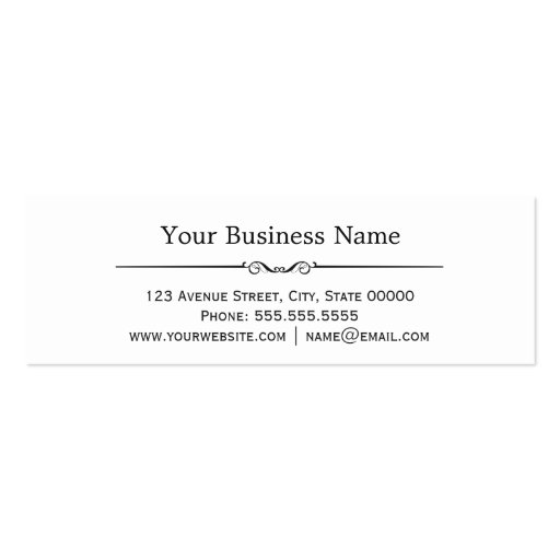 Personalized Classic Black White Stripes Mini Double-Sided Mini Business Cards (Pack Of 20) (back side)