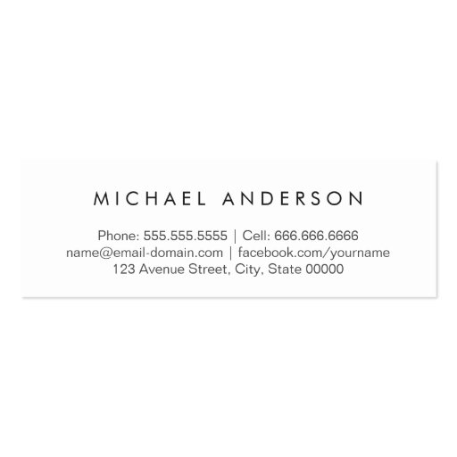 Graduation Name Card - Stylish Black and White Double-Sided Mini Business Cards (Pack Of 20) (back side)