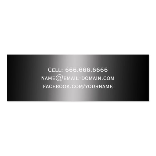 Graduation Name Card - Classic Black Grey Gradient Double-Sided Mini Business Cards (Pack Of 20) (back side)