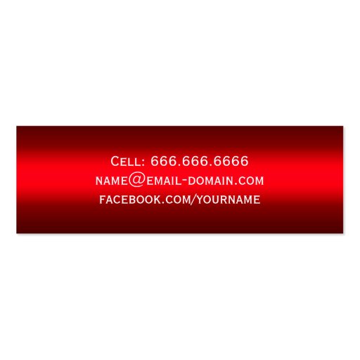 Graduation Name Card - Stylish Plain Red Gradient Double-Sided Mini Business Cards (Pack Of 20) (back side)