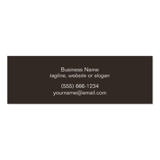 Stylish Wood Grain Woodgrain Look Mini Compact Double-Sided Mini Business Cards (Pack Of 20) (back side)