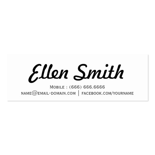 Simple Stylish Graduation Name Card Insert Card Double-Sided Mini Business Cards (Pack Of 20) (back side)