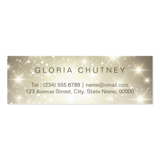 Makeup Artist - Dazzle Sparkling Bokeh Glitter Double-Sided Mini Business Cards (Pack Of 20) (back side)