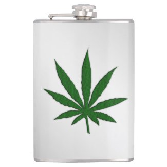 Weed Leaf Hip Flask