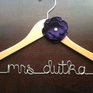 Personalized Special Event Hanger with Flower Hangers