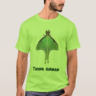 Luna Moth Think Green T-Shirt