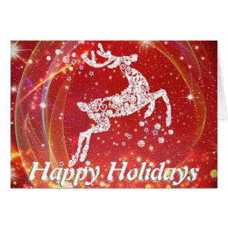 Fancy Reindeer Holiday Card