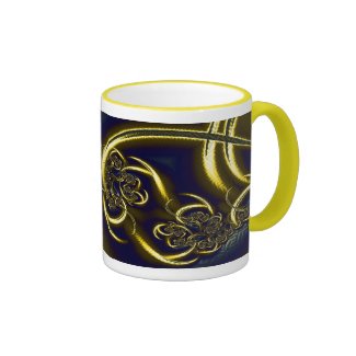 Black And Gold Ringer Mug