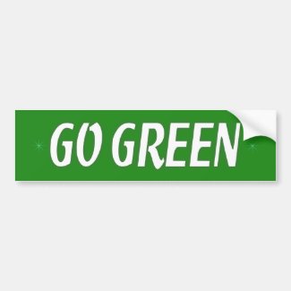 Go Green Bumper Sticker