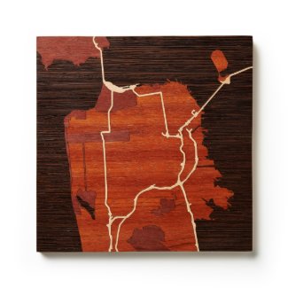 San Francisco, CA by Woodcut Maps