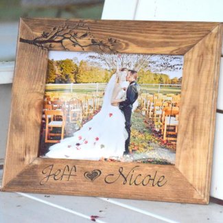 Personalized Love Birds 8x10 Wooden Picture Frame