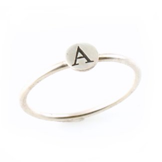 Sterling Silver Initial Stacking Ring