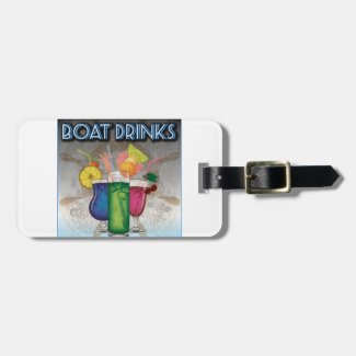 Boat Drinks Luggage Tag