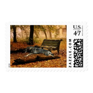 German Shepherd Full Stride Postage Stamp