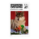 Wolf Christmas Postage Stamp