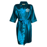Turquoise, Monogram Bridal Party Robe