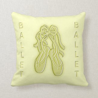 Yellow Ballet Slippers American Mojo Pillow