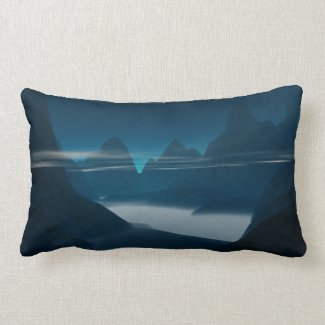 Misty Mountain Throw Pillow
