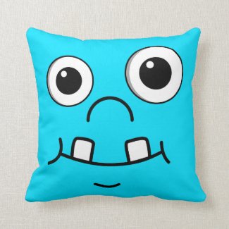 Funny Cartoon face Throw Pillow