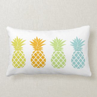Rainbow Pineapples Lumbar Pillow