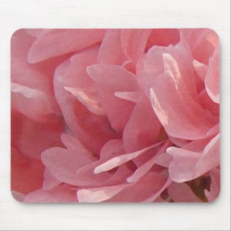 Pink Poppy Petals Mouse Pad