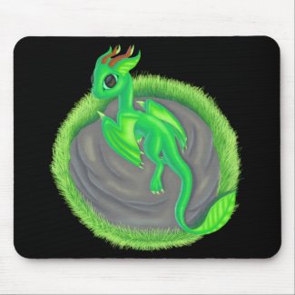 Forest dragon mouse pad
