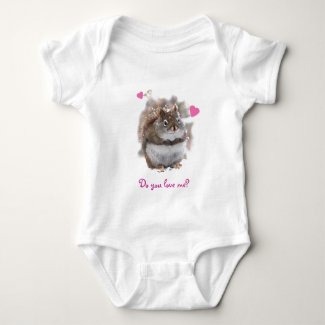 Infant Sweet Squirrel Valentine Baby Bodysuit