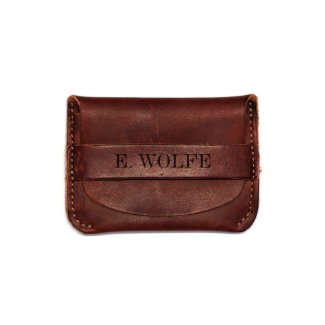 Personalized Leather Flap Wallet