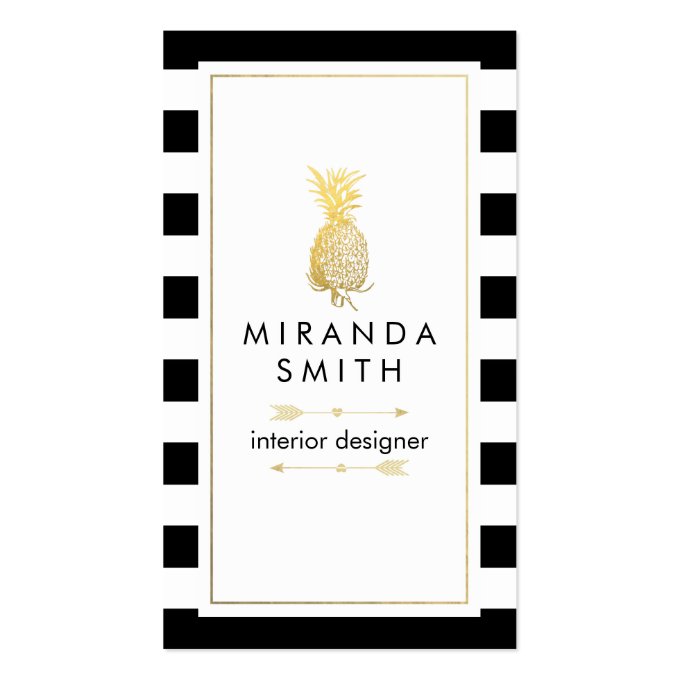 Interior Designer Business Card - Chic geometric (front side)