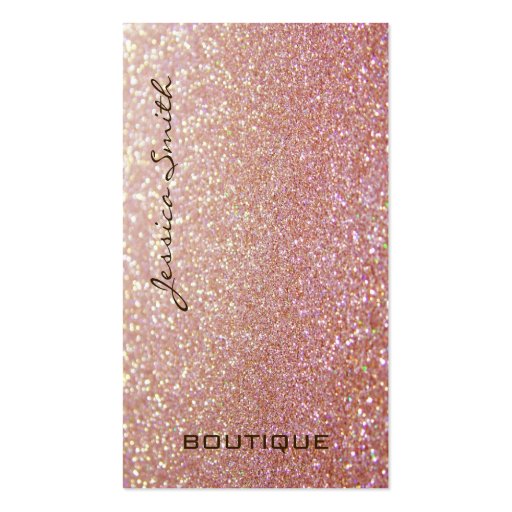 Professional glamorous elegant glittery Double-Sided standard business cards (Pack of 100) (front side)