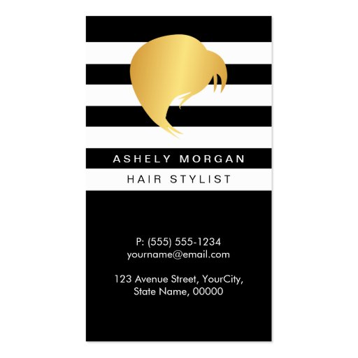 Hair Styling Appointment Card - Girl's Hair Salon Double-Sided Standard Business Cards (Pack Of 100)