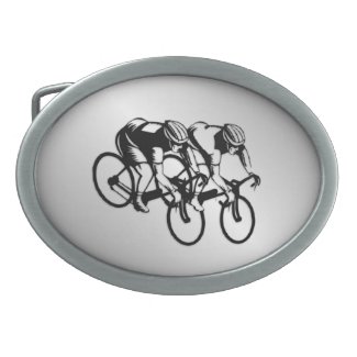 Bicycle Race Silver Belt Buckle