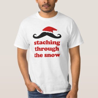 'staching through the snow' Funny Cchristmas T-Shirt