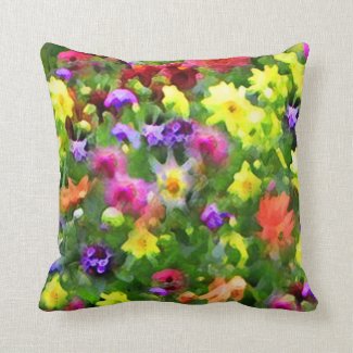 Floral Impressions Throw Pillow