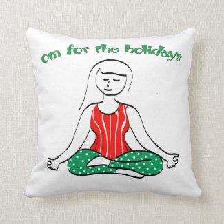 Christmas Om for the Holidays Throw Pillow