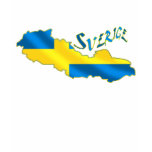 Sverige Flag Map of Sweden for Swedes t-shirts