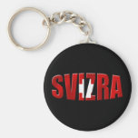 Svizra flag - Romansh speaking Swiss gifts Keychain